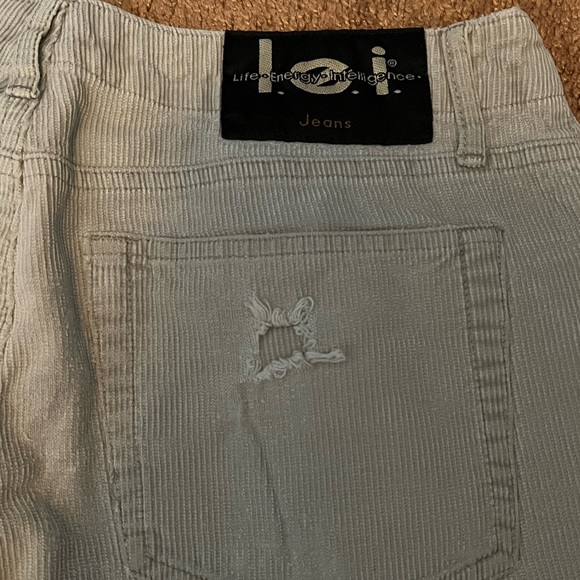 Vintage 1990s/Y2K l.e.i. Corduroy Pants - Boot Cut/Flare Low Rise Button Fly - Picture 9 of 9